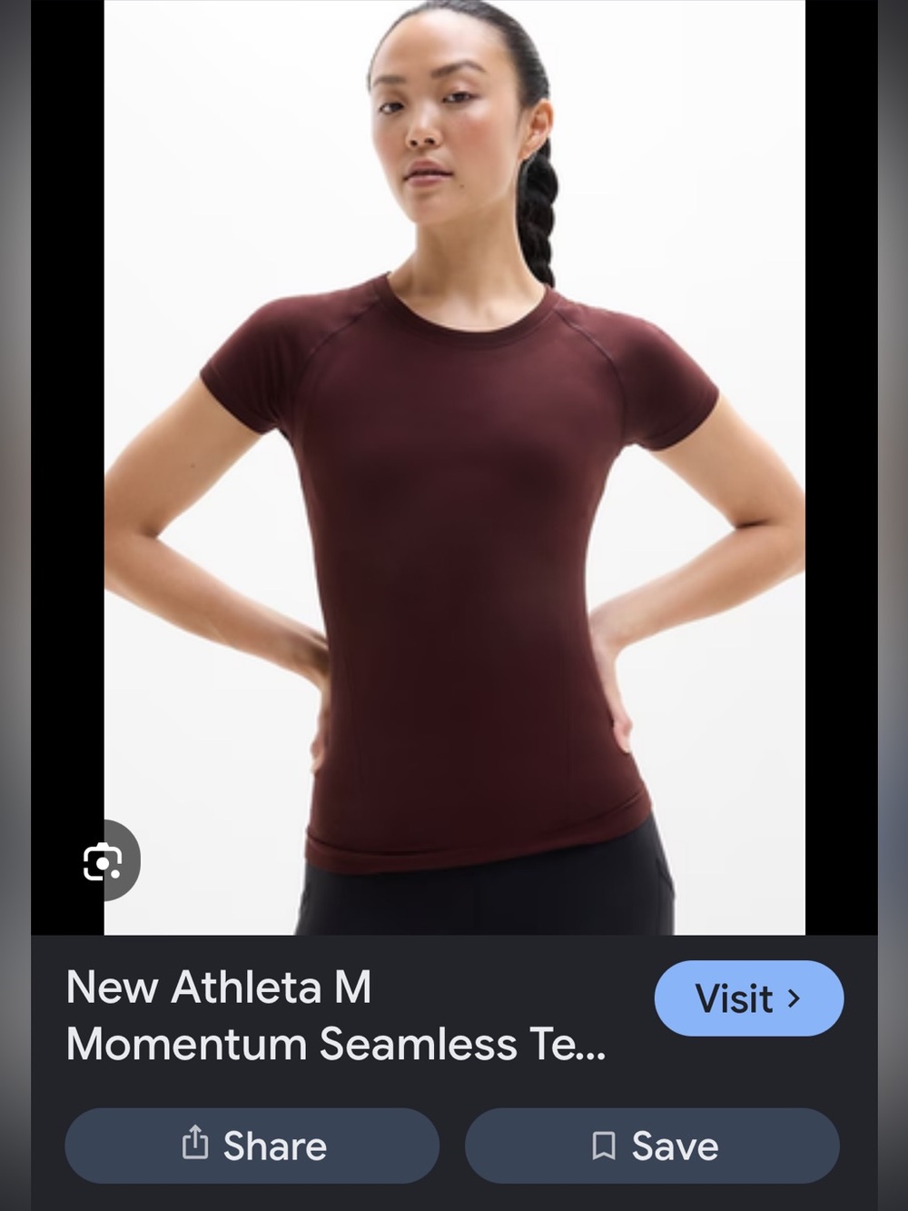 Final Price- No Offers! Athleta Momentum Garnet T Shirt- Ladies Small